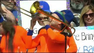 Jumbotron footage from opening ceremonies at a mets game [upl. by Ahtenak]