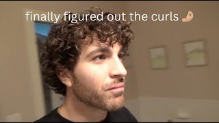 mens life changing curly hair styling routine [upl. by Tshombe]