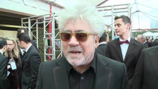 Director Pedro Almodóvar  HFPA Red Carpet Interview Golden Globes 2012 [upl. by Mutua]