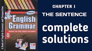 PRACHI English Grammar  Class 8  Chapter 1  Answers  ICSE BOARD [upl. by Mieka]