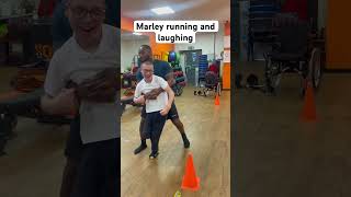 14 year old Boy with cerebralpalsy running and laughing out of his wheelchair subscribe fitness [upl. by Rowney]