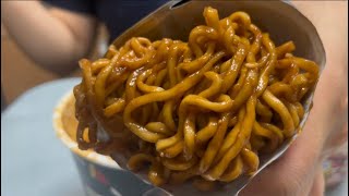 Hot Chicken Flavor RamenChapagetti w cheesemukbang kfoodbuldakparasite [upl. by Corrie]