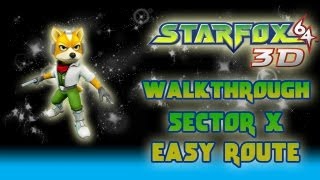 Star Fox 64 3D Walkthrough Sector X Easy Route Medal 150 Pt 4 [upl. by Ganny]