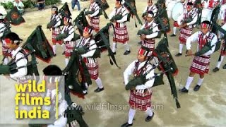 Scotland in India bagpipers play Sare Jahan se achha [upl. by Ednargel602]