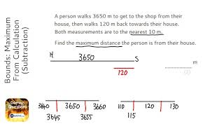 Bounds Maximum From Calculation Subtraction Grade 7  OnMaths GCSE Maths Revision [upl. by Ahsenad]