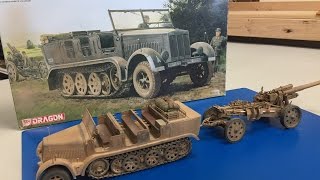 Building The Dragon 135 sdkfz 7 8 ton Halftrack in north Africa part 2 [upl. by Irek]