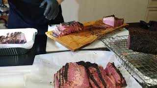 Slicing Montreal smoked meat [upl. by Rezeile]