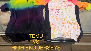 TEMU cycling jerseys vs High End brands [upl. by Ilrebmyk]