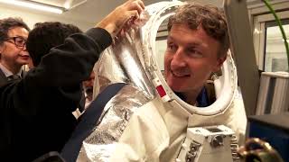 Pierre Cardin creates spacesuit for astronaut training  REUTERS [upl. by Annahael]