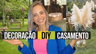 FAÇA VOCÊ MESMA DECORAÇÃO DE CASAMENTO DIY CASAMENTO RÚSTICO [upl. by Amisoc]