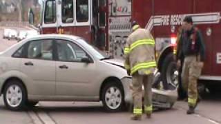 Moncton Fire responding to 2 vehicle Accident Lewisville rd [upl. by Gnoz37]