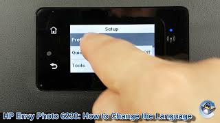 HP Envy Photo 6230 How to Change the Selected Language [upl. by Eiramllij]