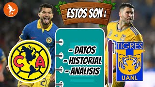 Estos son los datos del America vs Tigres hoy  Historial análisis y como vienen los equipos [upl. by Nybor]