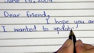 Letter to friend informing about your health in English  Informal Letter  Simple handwriting [upl. by Seyer]