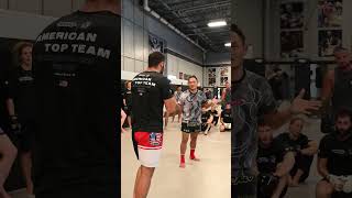 How to kick like the GOAT Saenchai at the 🌍 famous ATT American Top Team Gym 👊🇺🇸 shorts [upl. by Rabaj]