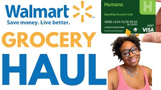 HUMAMA SPENDING ACCOUNT VISA CARD  FREE FOODLOL  WALMART GROCERY HAUL GROCERIES amp PERSONAL [upl. by Kiri]