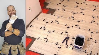 How To Layout And Install Large Format Tile On Concrete [upl. by Chery663]