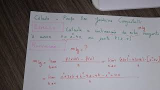 Exercício  Obter a inclinação da reta tangente à uma curva [upl. by Claudelle401]