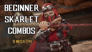 BEGINNER SKARLET COMBOS IN MK11  Mortal Kombat 11 Gameplay [upl. by Ahsienauq360]