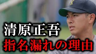 清原正吾選手（慶應大）が指名漏れした致命的な理由【阪神タイガース】 [upl. by Kciredec106]