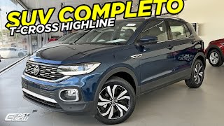 Avaliação Volkswagen TCross Highline 14 TSI 2022 [upl. by Fugazy]