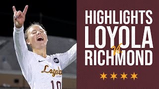 Loyola vs Richmond  Womens Soccer Highlights [upl. by Edmond495]