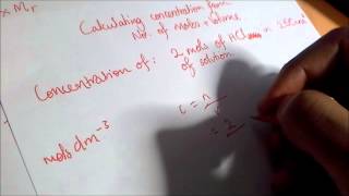 Moles Calculations in Chemistry Including making up a standard solution [upl. by Genny896]