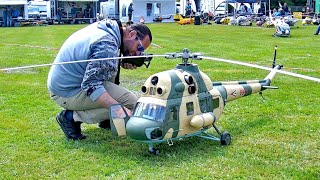 AMAZING RC MIL MI2  HUGE SCALE 16 MODEL TURBINE HELICOPTER  FLIGHT DEMONSTRATION [upl. by Kylynn]