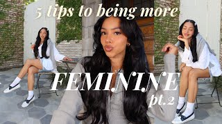 5 TIPS TO BE MORE FEMININE pt 2  INCREASE FEMININITY  BECOME THE WOMAN YOU WANT TO BE  HEALING [upl. by Waddle70]