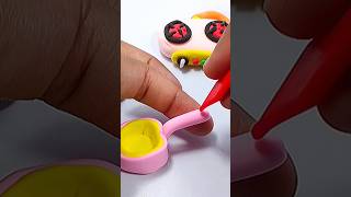 DIY How to Make Polymer Clay miniature Pan  Miniature Clay Kitchen Set Part 10 diy [upl. by Adnolehs]