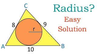 Given a Circle Inscribed in a Triangle Find the Radius of the Circle [upl. by Elokkin]