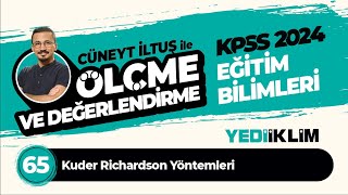 65  Kuder Richardson Yöntemleri  Cüneyt İLTUŞ [upl. by Ertnod]