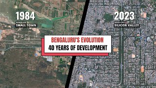 How Bengaluru Transformed in 40 Years Amazing Satellite Images of Its Localities [upl. by Odiug]