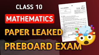 🤯Class 10 Mathematics🔥PreBoard Paper Leaked 202425  Part 1 nexttoppers23 amp PWFoundation [upl. by Duffie111]