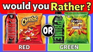 Would You Rather RED vs GREEN Food Edition 🍓🍏 [upl. by Yrogerg492]