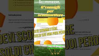 ⚽ Consigli per scommettere scommessesportive shorts shortsvideo scommessesportive [upl. by Macegan704]