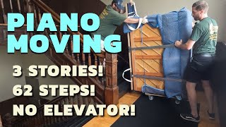 How to Easily Move a Piano Up and Down Stairs  The Best Way to Move a Piano Up or Down Stairs [upl. by Farica]