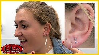 STACKED LOBE PIERCING [upl. by Rhodie]