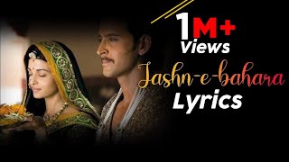 Lyrics  Jashnebahara  Javed Ali  Jodha Akbar  Lyrics factory [upl. by Epolenep]