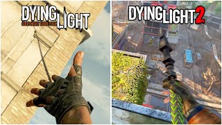 Grappling Hook in Dying Light vs Dying Light 2  Which is Better [upl. by Cheadle]