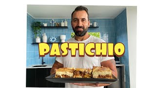 HOW TO MAKE PASTICHIO  GREEK PASTA BAKE  therealgreekchef [upl. by Ahtekahs549]