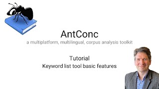 AntConc 4 ver 40  Keyword list tool basics [upl. by Anirazc174]