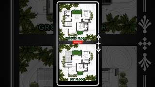 Ground floor amp first floor House design tfs shortsfeed shortvideo 3bhkhouseplan floor plan [upl. by Anirahc]