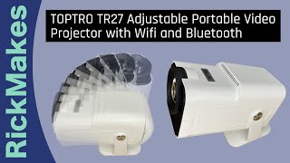 TOPTRO TR27 Adjustable Portable Video Projector with Wifi and Bluetooth [upl. by Aztinaj]