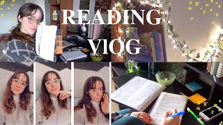 READING VLOG  friends  prepping for finals [upl. by Orodoet]