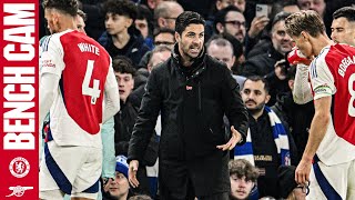 BENCH CAM  Chelsea vs Arsenal 11  Arteta and the squad react to the key moments [upl. by Ynattib]