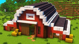 Minecraft How To Build An Animal Barn  Tutorial [upl. by Ogeid]