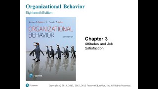 Organizational Behavior Robbins and Judge Chapter 03  Attitudes and Job Satisfaction [upl. by Eelyme]