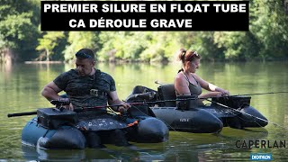 PREMIER SILURE EN FLOAT TUBE EN COUPLE CA DÉROULE GRAVE [upl. by Renraw447]