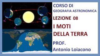 CORSO DI GEOGRAFIA ASTRONOMICA  I° Liceo  Lezione 08  I moti della Terra [upl. by Palm]